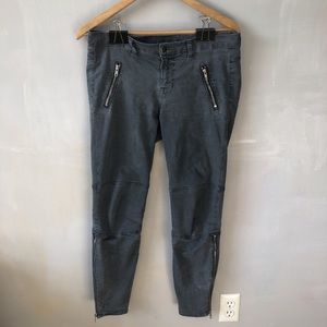 j brand gray zipper skinny jeans